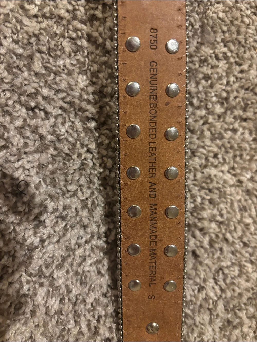Decorative Western Leather Wall Belt with Silver Conchos - Black